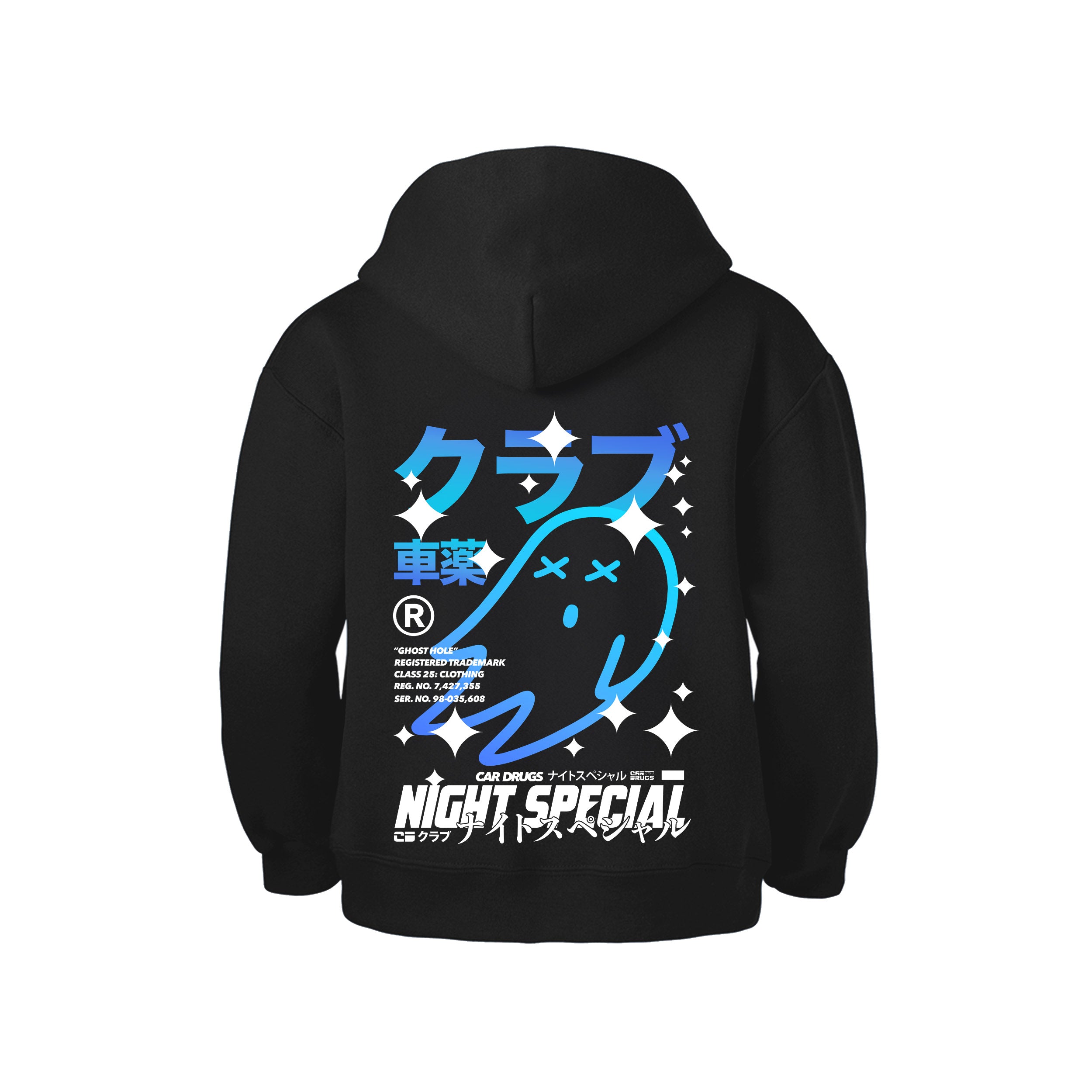 Blue Trademark Ghost Hoodie – CarDrugs.com