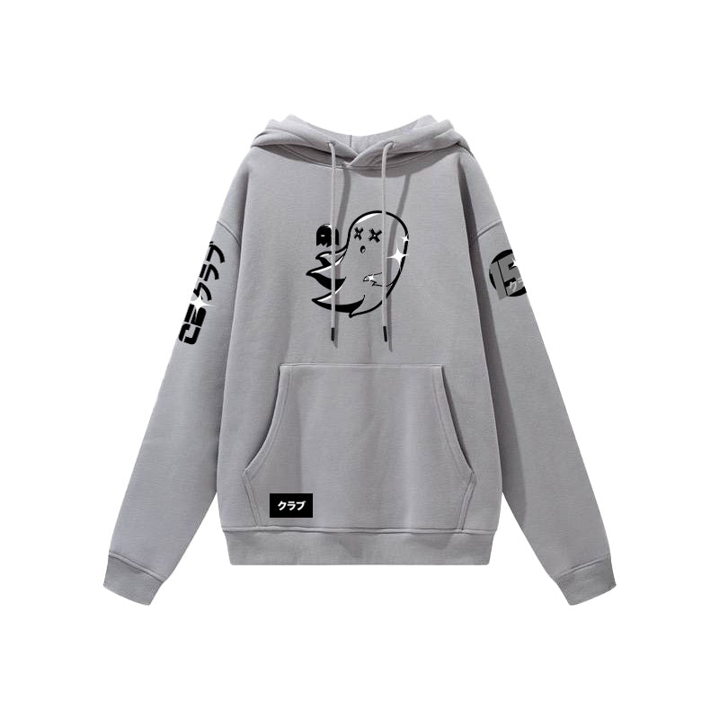 Ghost Label Grey Embroidered 300GSM Hoodie – CarDrugs.com